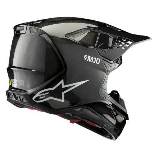 Casco Alpinestars SM10 solid Carbon Brillo
