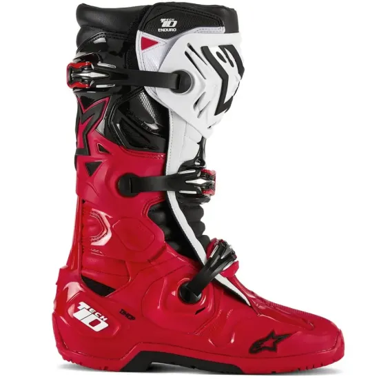 Botas Alpinestars tech 10 enduro Rojo Blanco Negro