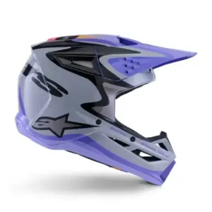Casco Alpinestar S-M3 Junior Gris y Morado 2