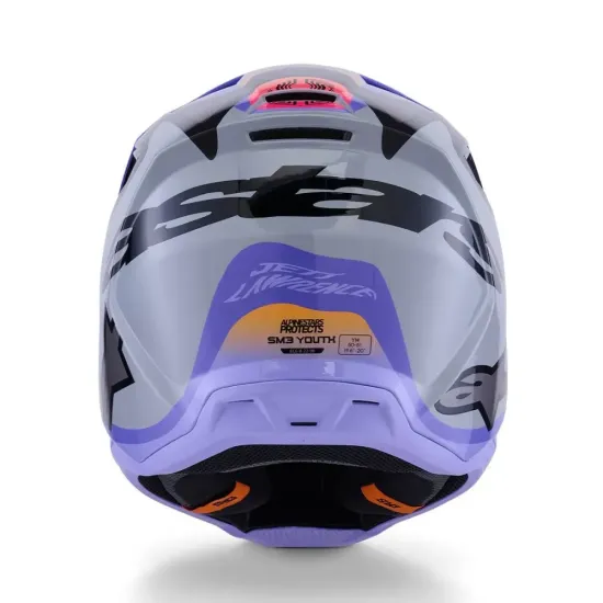 Casco Alpinestar S-M3 Junior Gris y Morado