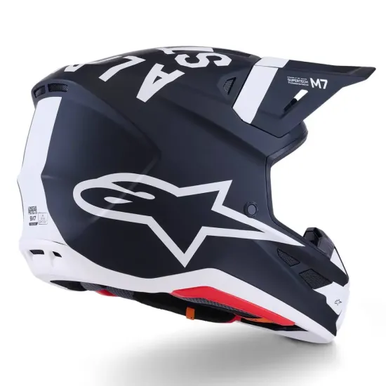 Casco Alpinestar S-M7 Negro blanco rojo
