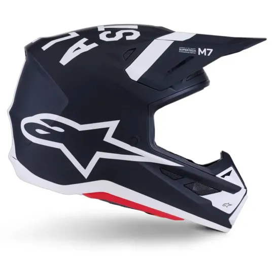 Casco Alpinestar S-M7 Negro blanco rojo