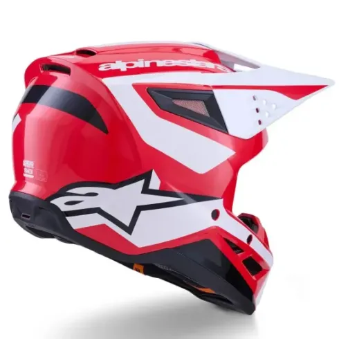 Casco Alpinestar S-M3 Blanco y Rojo