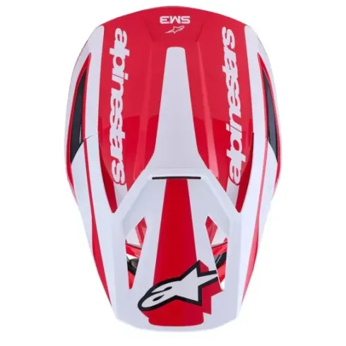 Casco Alpinestar S-M3 Blanco y Rojo
