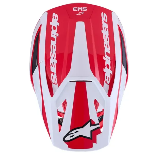Casco Alpinestar S-M3 Blanco y Rojo