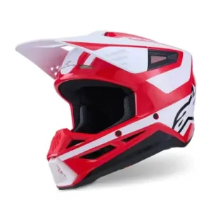 Casco Alpinestar S-M3 Blanco y Rojo