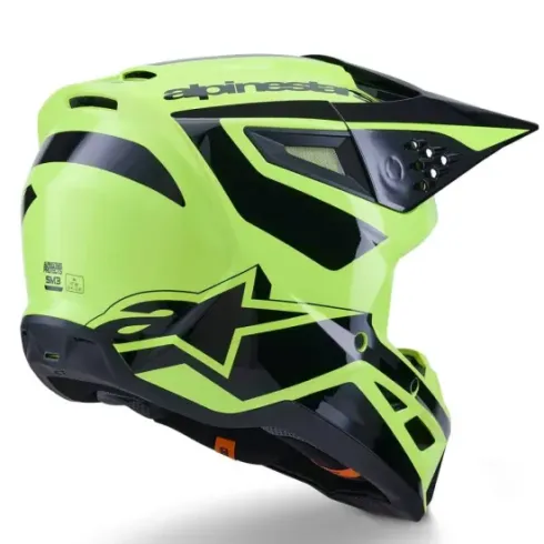 Casco Alpinestar S-M3 Amarillo y Negro