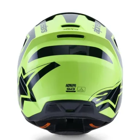 Casco Alpinestar S-M3 Amarillo y Negro