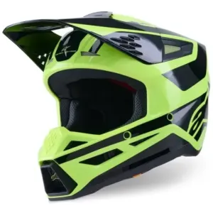 Casco Alpinestar S-M3 Amarillo y Negro