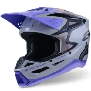 Casco Alpinestar S-M3 Jettson Gris Morado