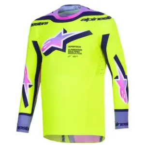 Jersey Alpinestar Supertech Vista Amarillo Fluor Morado