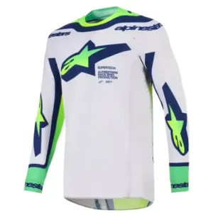 Jersey Alpinestar Supertech Vista Verde Blanca