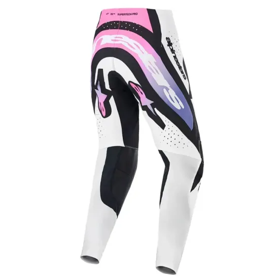 Pantalon Alpinestar Supertech Blanco Rosa