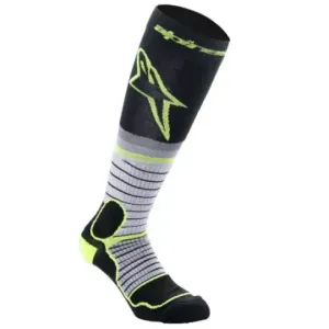 Nuevo - Calcetines Alpinestar Mx Pro Negro Gris Amarillo Flúor