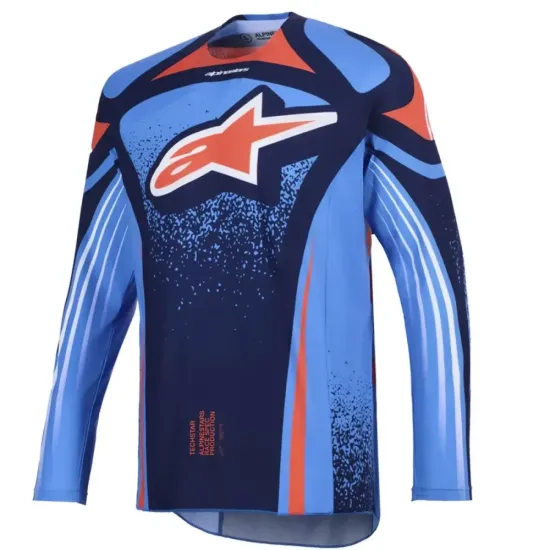 Jersey Alpinestar Techstar Nomur Azul Naranja