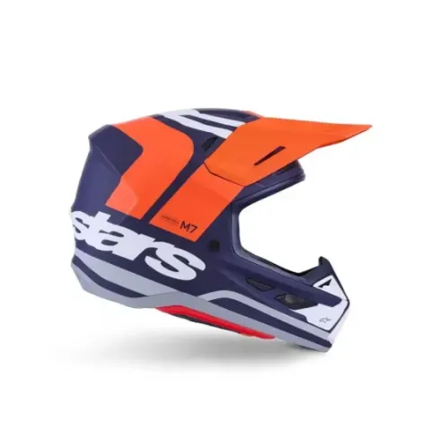 Casco Alpinestars Sm7 Core - Naranja/Azul/Mate