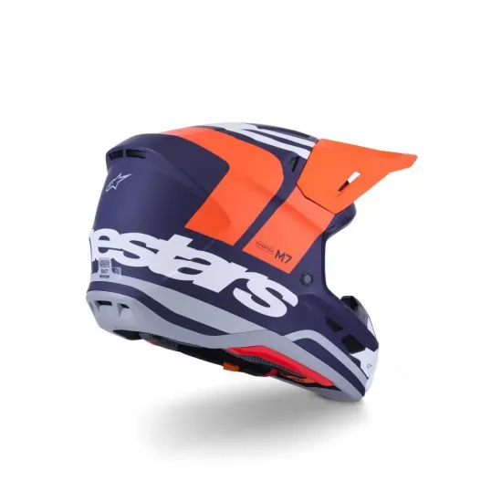 Casco Alpinestars Sm7 Core - Naranja/Azul/Mate