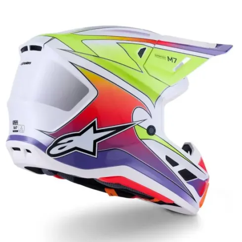 Casco Alpinestar S-M7 Fuse Ece 06 Amarillo Blanco