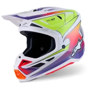 Casco Alpinestar S-M7 Fuse Ece 06 Amarillo Blanco