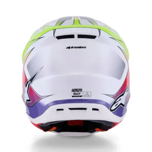 Casco Alpinestar S-M7 Fuse Ece 06 Amarillo Blanco