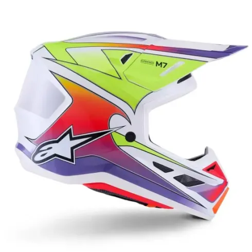 Casco Alpinestar S-M7 Fuse Ece 06 Amarillo Blanco