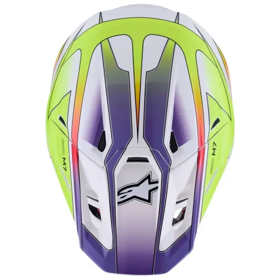 Casco Alpinestar S-M7 Fuse Ece 06 Amarillo Blanco