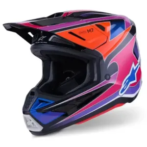 Casco Alpinestar S-M7 Fuse Ece 06 Azul morado