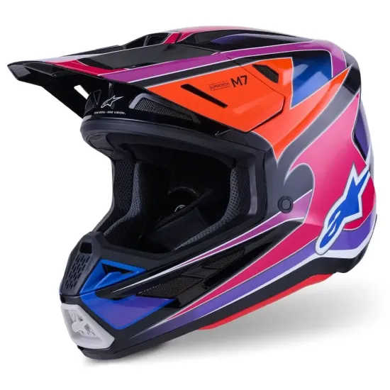 Casco Alpinestar S-M7 Fuse Ece 06 Azul morado