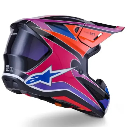 Casco Alpinestar S-M7 Fuse Ece 06 Azul morado