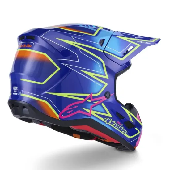 Casco Alpinestar S-M7 Helmet Ece06 Azul Amarillo