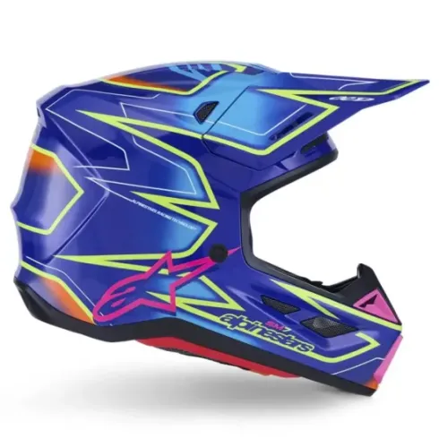 Casco Alpinestar S-M7 Helmet Ece06 Azul Amarillo