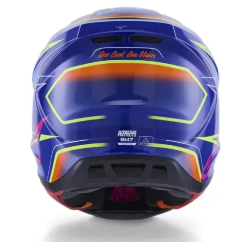 Casco Alpinestar S-M7 Helmet Ece06 Azul Amarillo
