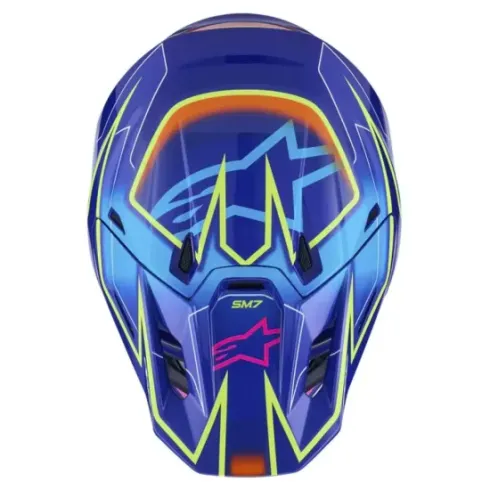 Casco Alpinestar S-M7 Helmet Ece06 Azul Amarillo