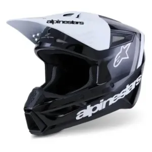 Casco Alpinestar S-M3 Radium Negro Blanco