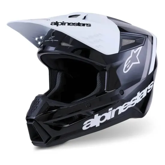 Casco Alpinestar S-M3 Radium Negro Blanco