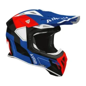 Casco Airoh Aviator Ace 2 Shield Azul y Rojo 2