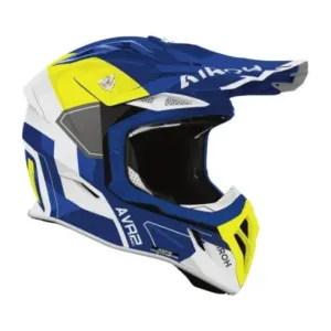 Casco Airoh Aviator Ace 2 Shield Azul y Amarillo 2