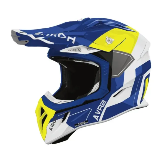 Casco Airoh Aviator Ace 2 Shield Azul y Amarillo