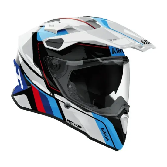 Casco Airoh Commander 2 Skip Blanco y Rojo