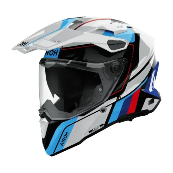 Casco Airoh Commander 2 Skip Blanco y Rojo