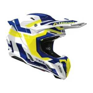 Casco Airoh Dynasty Azul y Amarillo 2