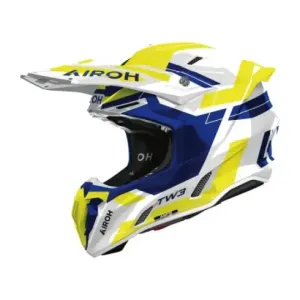 Casco Airoh Dynasty Azul y Amarillo