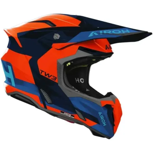 Casco Airoh Twist 3 Fancy Naranja y Azul