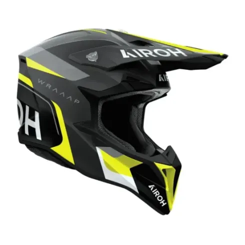 Casco Airoh Wraaap Conquer Amarillo Mate