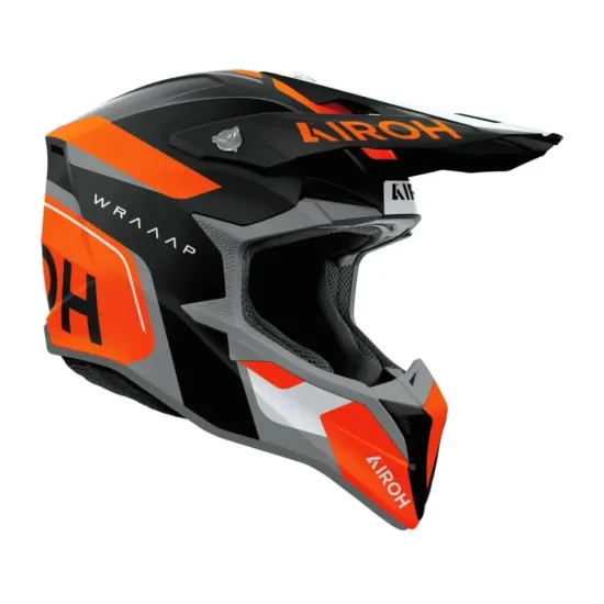 Casco Airoh Wraaap Conquer Naranja Mate
