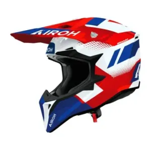 Casco Airoh Wraaap Vision Rojo y Azul
