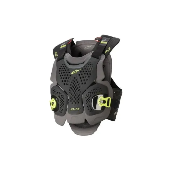 Nuevo - PETO ALPINESTARS A4 MAX COLOR NEGRO ANTRACITA AMARILLO FLUOR