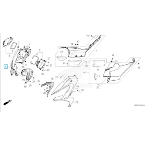 Honda X-ADV 750 (2024) – Cubierta Lateral Derecha TYPE1 Original 64310-MKT-D60ZB