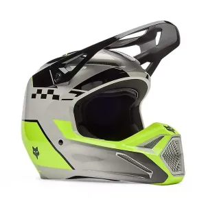 Casco Fox V1 Junior Collect Gris Negro Amarillo