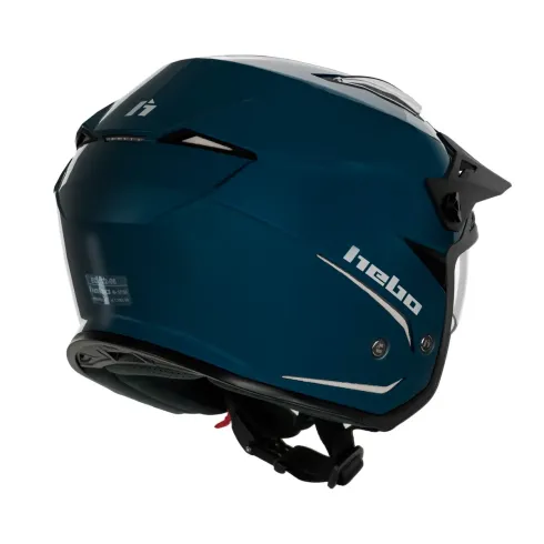 Hebo Zone 5 Duo Azul – Casco Trial ABS con Ventilación y Pantalla Solar